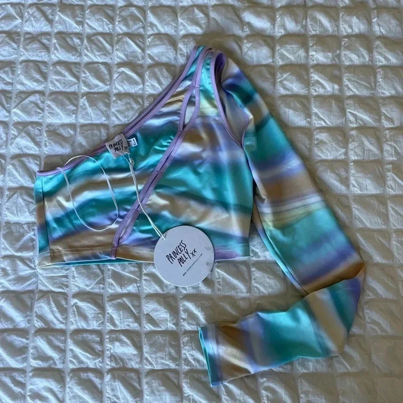 Princess Polly Jayleen crop one shoulder the dye top - Picture 4 of 11